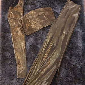 H:ours Revolve gold TOP ONLY